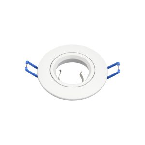 Portafaretto Incasso Tondo Orientabile Bianco per GU10 foro 75mm