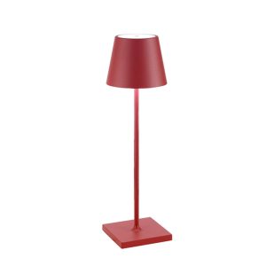ZAFFERANO Lampada da tavolo Poldina Pro rosso – ⌀ 110 x 380 mm