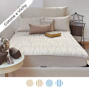 Zip&Dream, Set da letto Completo, Family, Vichy – Righe e Righine